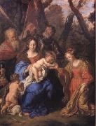 SANDRART, Joachim von The mystic marriage of St Catherine with SS Leopold and William France oil painting artist